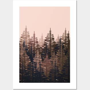 Pine Forest - Midnight Neutral Posters and Art